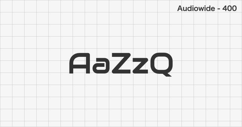 Audiowide display font text sample preview (free download)