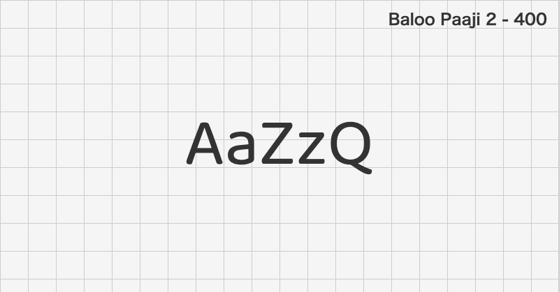 Baloo Paaji 2 display font text sample preview (free download)