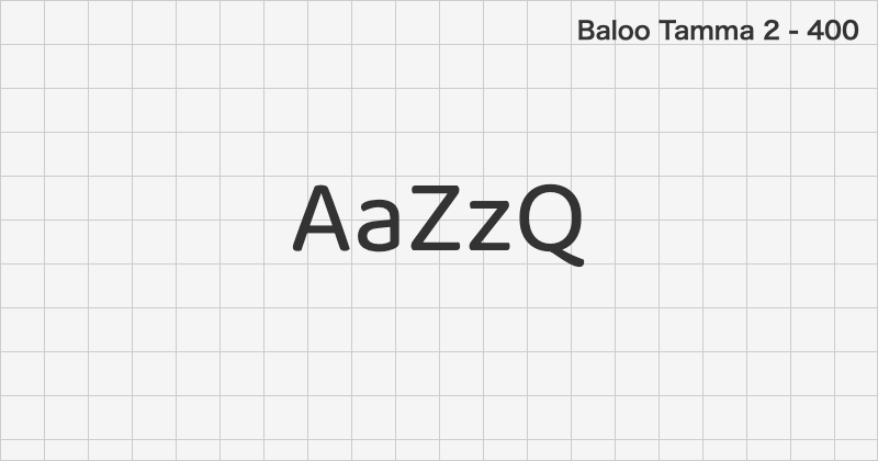 Baloo Tamma 2 display font text sample preview (free download)