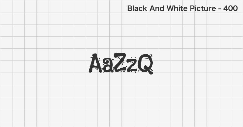 Black And White Picture display font text sample preview (free download)