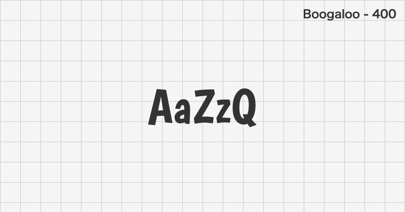 Boogaloo display font text sample preview (free download)