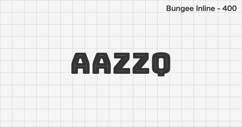 Bungee Inline display font text sample preview (free download)