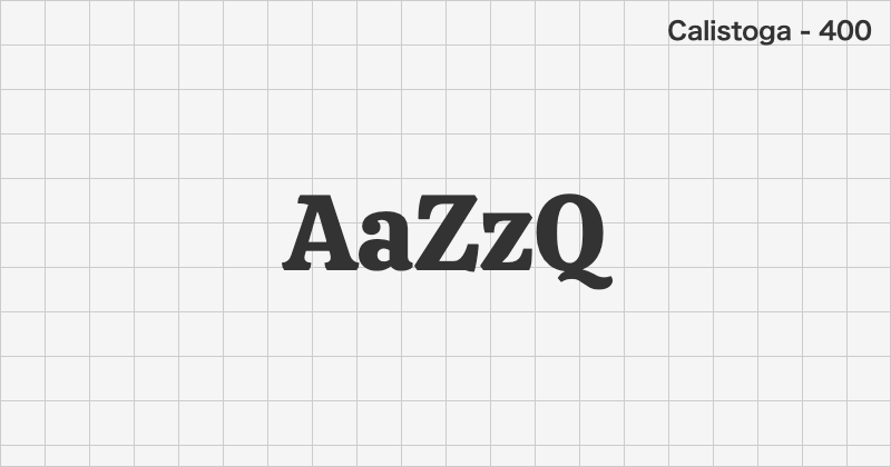 Calistoga display font text sample preview (free download)