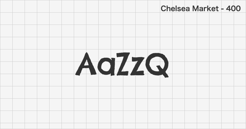 Chelsea Market display font text sample preview (free download)