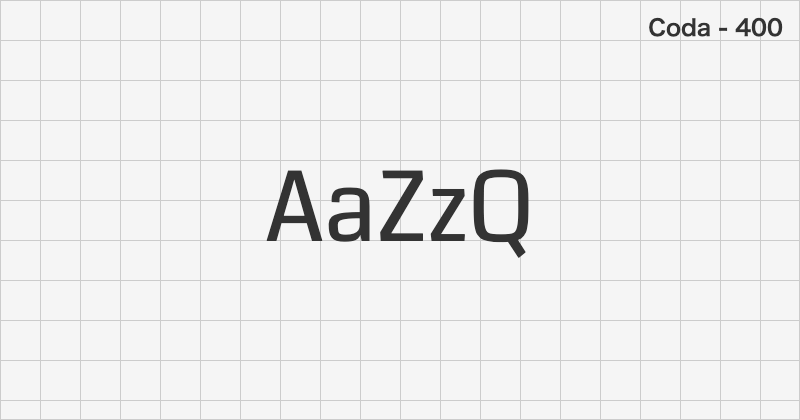 Coda display font text sample preview (free download)