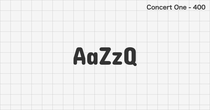 Concert One display font text sample preview (free download)