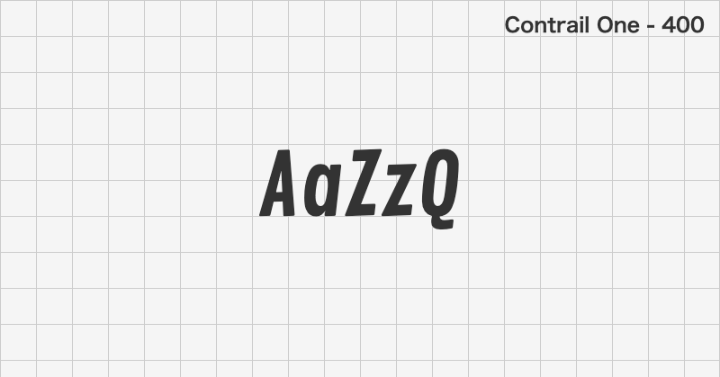 Contrail One display font text sample preview (free download)