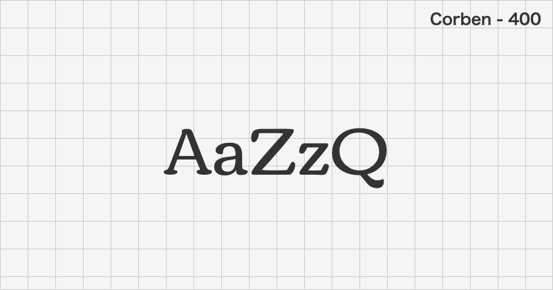 Corben display font text sample preview (free download)