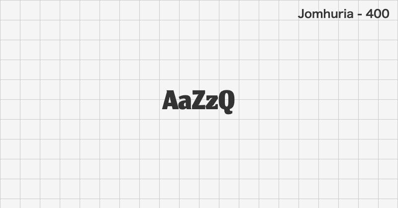 Jomhuria display font text sample preview (free download)