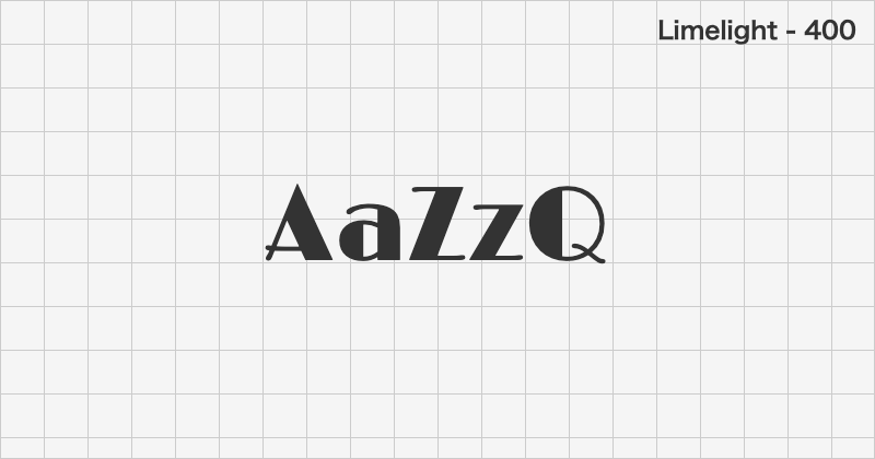 Limelight display font text sample preview (free download)