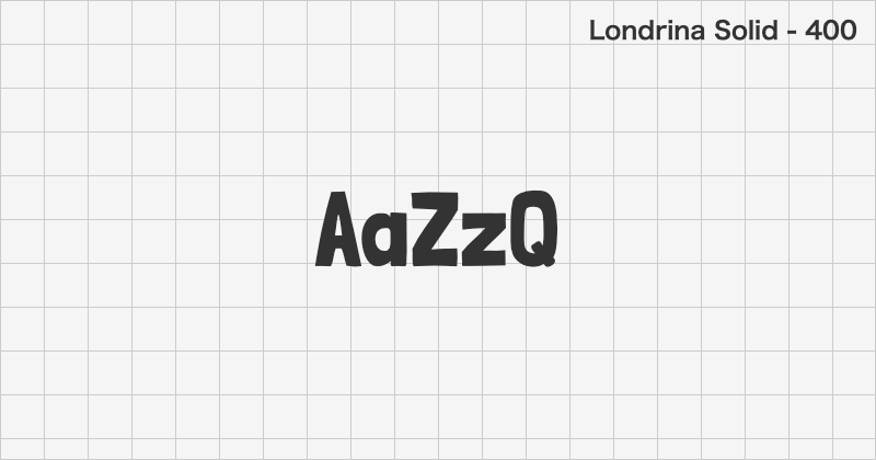 Londrina Solid display font text sample preview (free download)