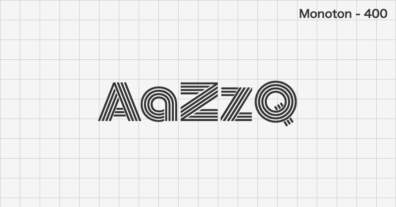 Monoton display font text sample preview (free download)