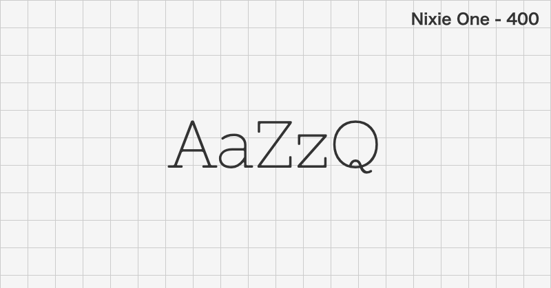 Nixie One display font text sample preview (free download)