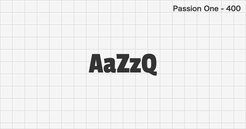 Passion One display font text sample preview (free download)