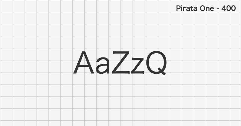 Pirata One display font text sample preview (free download)