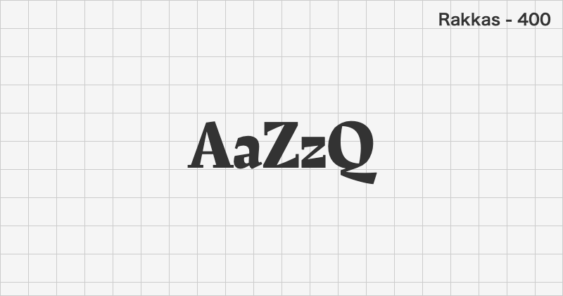 Rakkas display font text sample preview (free download)