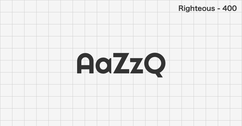 Righteous display font text sample preview (free download)