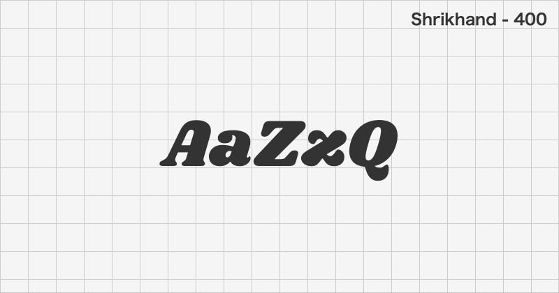 Shrikhand display font text sample preview (free download)