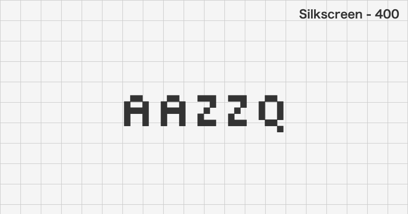 Silkscreen display font text sample preview (free download)