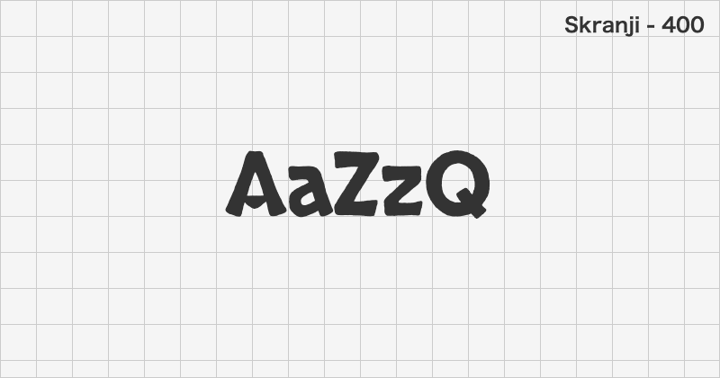 Skranji display font text sample preview (free download)