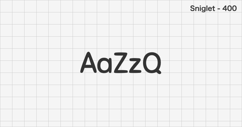 Sniglet display font text sample preview (free download)