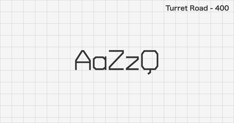 Turret Road display font text sample preview (free download)