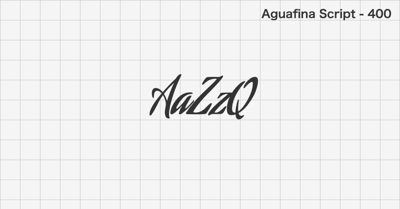 Aguafina Script handwriting font text sample preview (free download)