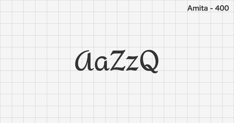 Amita handwriting font text sample preview (free download)