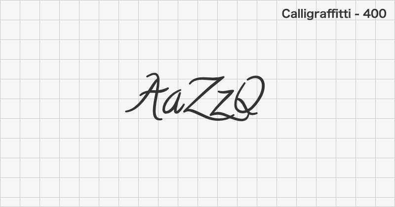 Calligraffitti handwriting font text sample preview (free download)