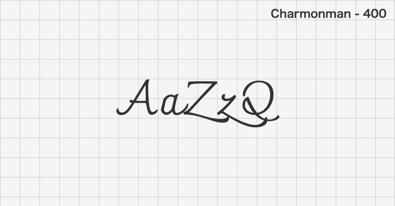 Charmonman handwriting font text sample preview (free download)
