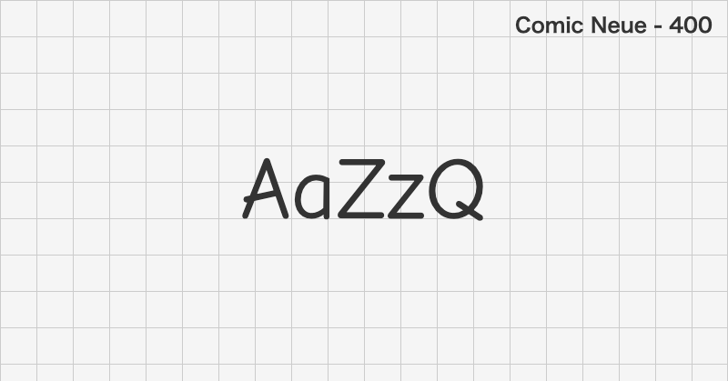 Comic Neue handwriting font text sample preview (free download)