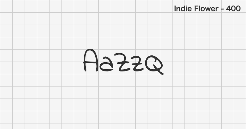 Indie Flower handwriting font text sample preview (free download)