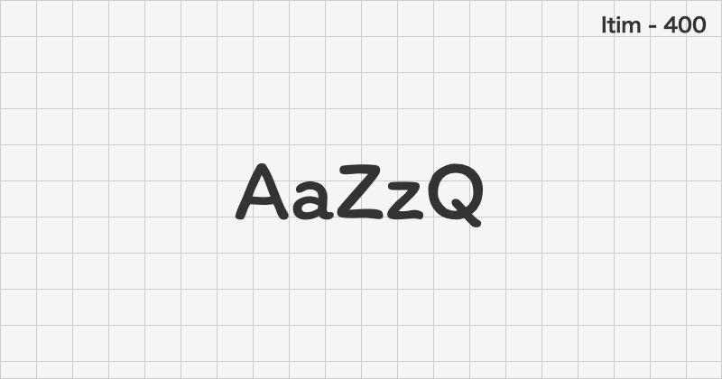 Itim handwriting font text sample preview (free download)