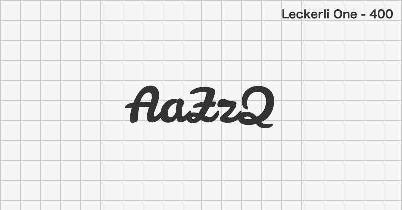 Leckerli One handwriting font text sample preview (free download)
