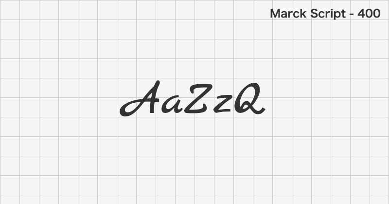 Marck Script handwriting font text sample preview (free download)