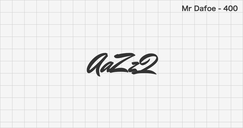 Mr Dafoe handwriting font text sample preview (free download)