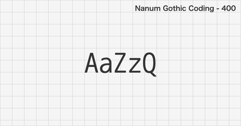 Nanum Gothic Coding handwriting font text sample preview (free download)