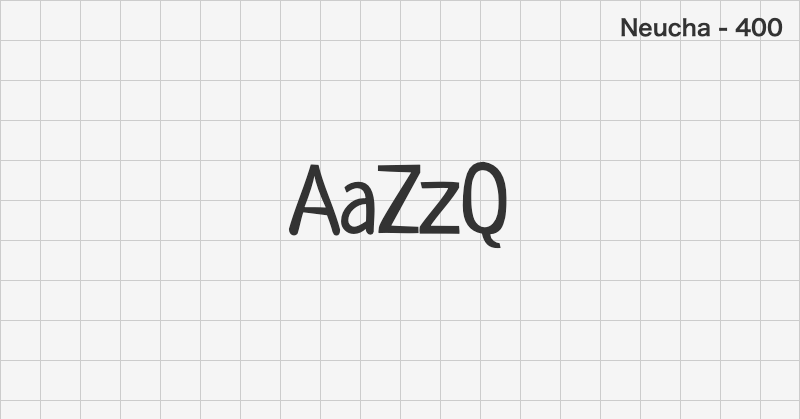 Neucha handwriting font text sample preview (free download)