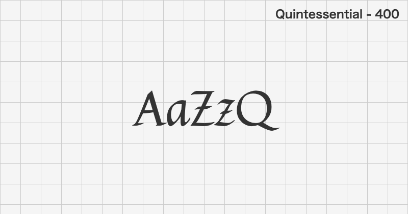 Quintessential handwriting font text sample preview (free download)