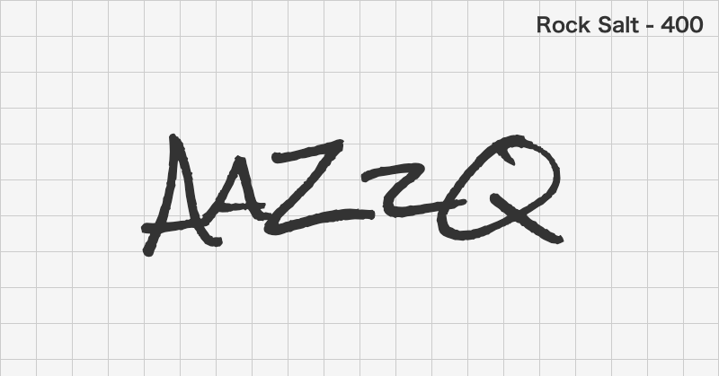 Rock Salt handwriting font text sample preview (free download)