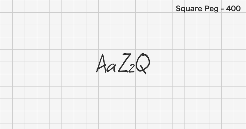 Square Peg handwriting font text sample preview (free download)