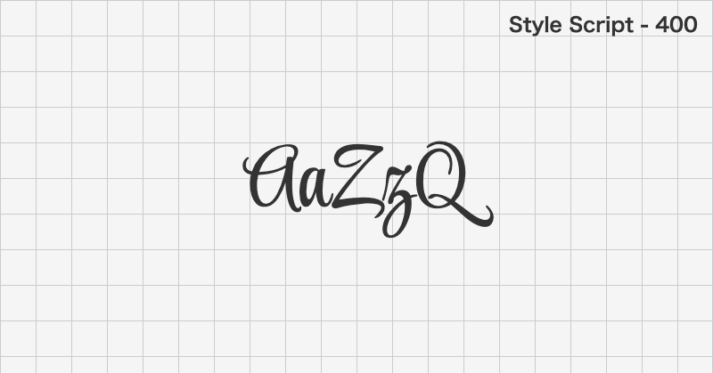 Style Script handwriting font text sample preview (free download)