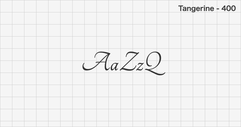 Tangerine handwriting font text sample preview (free download)