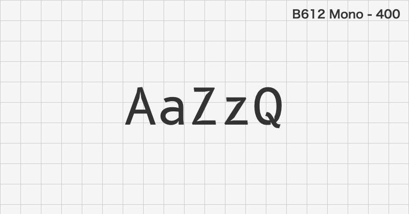 B612 Mono monospace font text sample preview (free download)