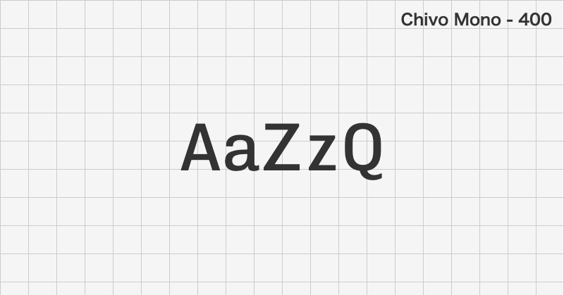Chivo Mono monospace font text sample preview (free download)