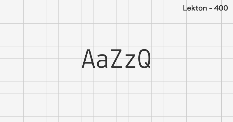 Lekton monospace font text sample preview (free download)