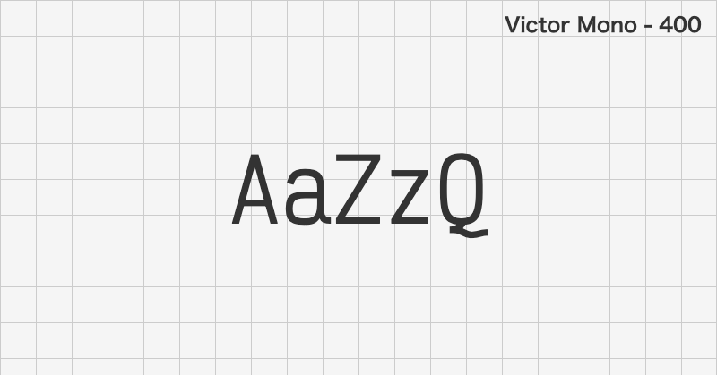 Victor Mono monospace font text sample preview (free download)