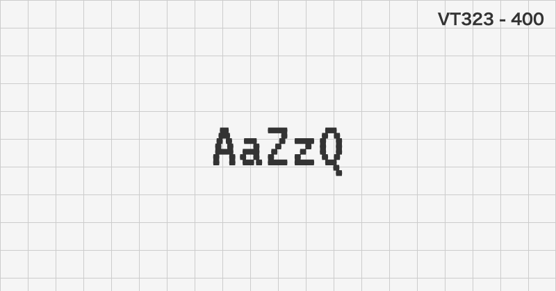 VT323 monospace font text sample preview (free download)