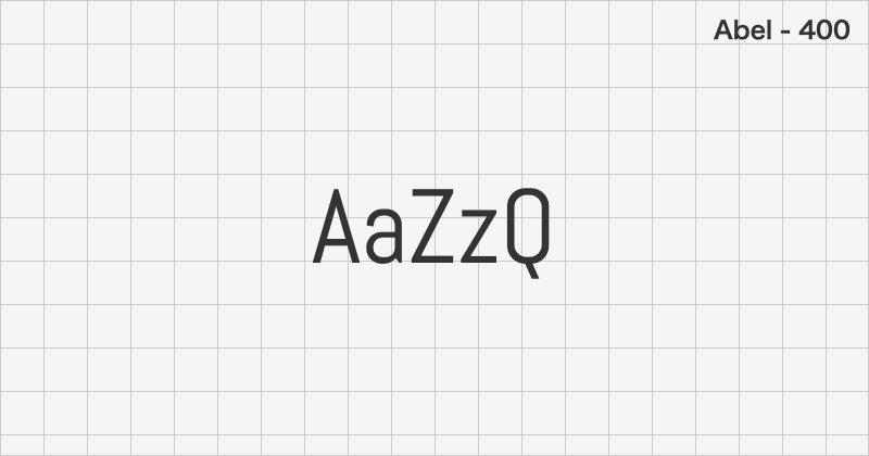 Abel sans-serif font text sample preview (free download)
