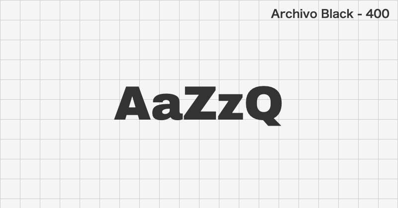 Archivo Black sans-serif font text sample preview (free download)